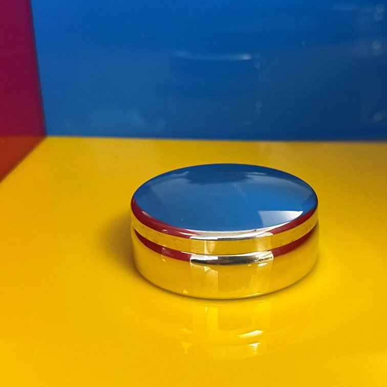 8cm Plain Round Pewter Trinket Box