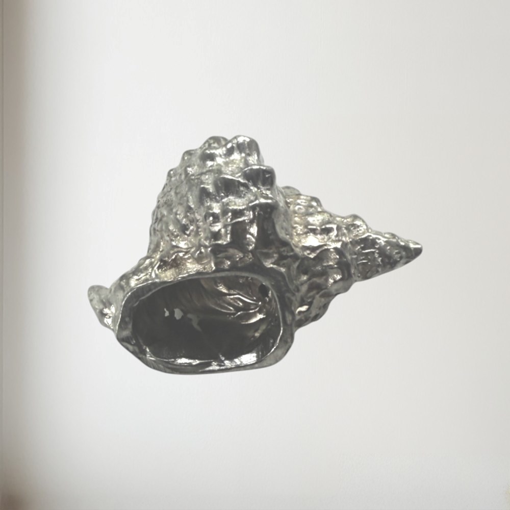 Cast Pewter Triton Shell Ornament Cast Pewter Triton Shell Ornament