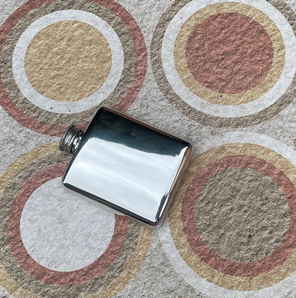 2oz Plain Pewter Pocket Flask