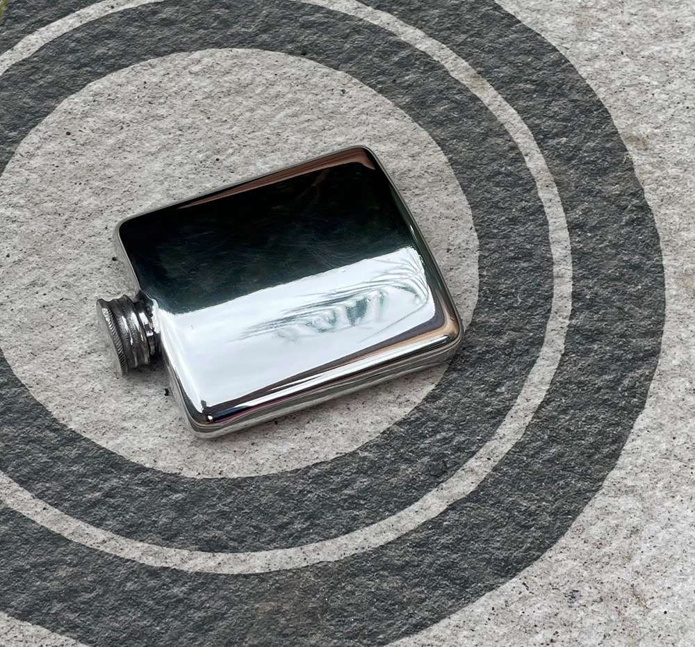 2oz Plain Pewter Pocket Flask
