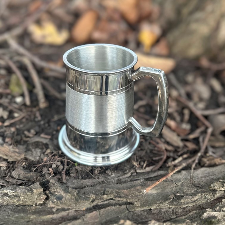 Half Pint Standard Double Lined Part Satin Pewter Tankard Half Pint Standard Double Lined Part Satin Pewter Tankard