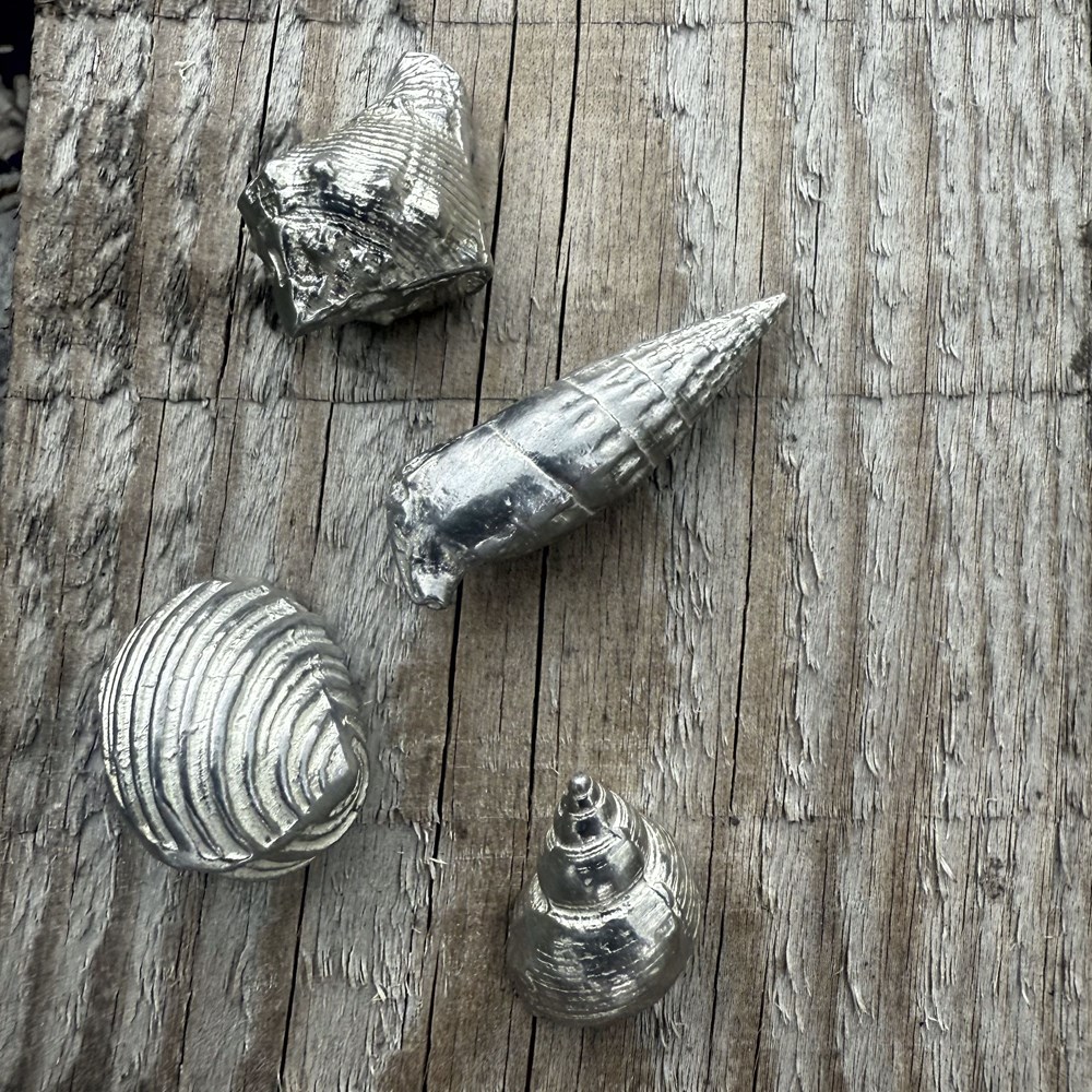 Cast Pewter Conch Shell Ornament