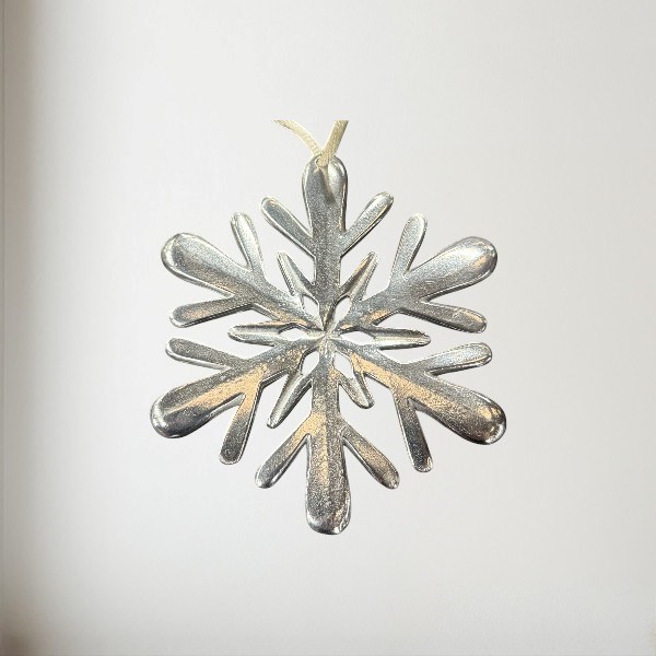 Pewter Snowflake Christmas Tree Decoration
