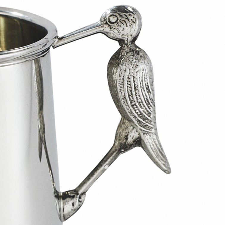 Stork Handle Pewter Quarter Pint Baby Mug Stork Handle Pewter Quarter Pint Baby Mug