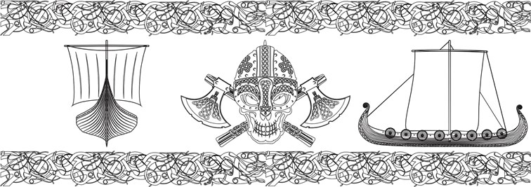 One Pint Viking Ship Design Tankard | Viking Ship Design Tank