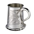 Skye Celtic Embossed One Pint Pewter Tankard Skye Celtic Embossed One Pint Pewter Tankard