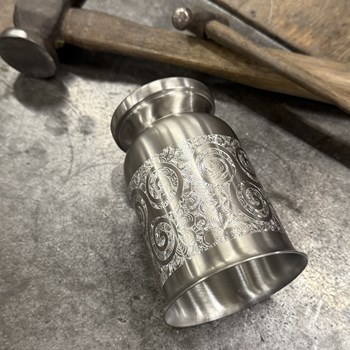 Norse Mussels Design Pewter Beaker | Norse Mussels Pewter Beeaker