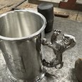 Union Jack Lion Handle One Pint Pewter Tankard Union Jack Lion Handle One Pint Pewter Tankard