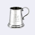 back view Little Bo Peep quarter pint pewter Baby Mug