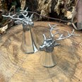 3oz Stag Head Pewter Jigger Cup 3oz Stag Head Pewter Jigger Cup
