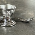 Teddy Pewter Egg Cup And Spoon Teddy Pewter Egg Cup And Spoon