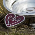 Large Red Heart Of The Highlands Pewter Quaich Large Red Heart Of The Highlands Pewter Quaich
