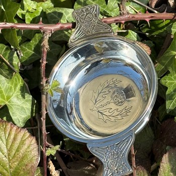 Standard Thistle Pewter Quaich Standard Thistle Pewter Quaich