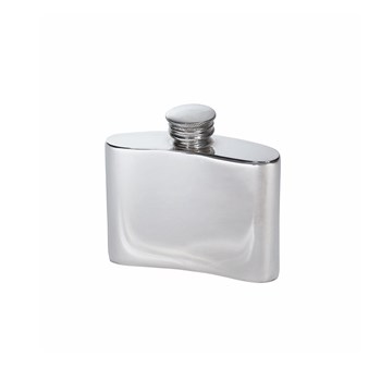 2oz Plain Pewter Kidney Flask 2oz Plain Pewter Kidney Flask