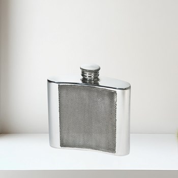 4oz Barley Pewter Kidney Hipflask