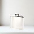 4oz Plain Pewter Kidney Hip Flask With Captive Top 4oz Plain Pewter Kidney Hip Flask With Captive Top