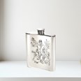 6oz Shooting Scene Pewter Kidney Flask 6oz Shooting Scene Pewter Kidney Flask