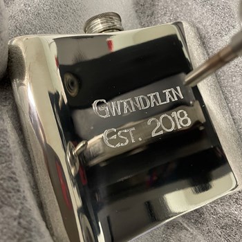 6oz Celtic Gold Pewter Kidney Hip Flask