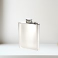 6oz Plain Pewter Kidney Hip Flask With Captive Top 6oz Plain Pewter Kidney Hip Flask With Captive Top