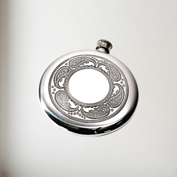 4oz Paisley Pewter Sporran Flask 4oz Paisley Pewter Sporran Flask