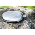 Pewter Oval Pebble Flask
