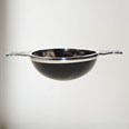 Extra Large horn and pewter quaich bowl