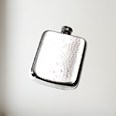 reverse side of4oz Hammered Pewter Pocket Flask