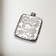 Yorkshire Rose 4oz Pewter Pocket Flask