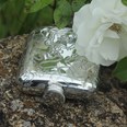 Yorkshire Rose 4oz Pewter Pocket Flask Yorkshire Rose 4oz Pewter Pocket Flask