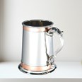 One Pint Double Copper Band Monarch Pewter Tankard double copper band detail monarch 1 pint pewter tankard
