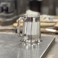 Part Satin Standard One Pint Lined Pewter Tankard