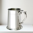 Standard Lined  Fancy Handle One Pint Pewter Tankard
