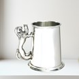 Union Jack Lion Handle One Pint Pewter Tankard Union Jack Lion Handle One Pint Pewter Tankard
