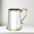 Wortley Pewter And Brass One Pint Tankard