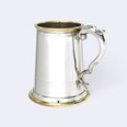 Wortley Pewter And Brass One Pint Tankard Wortley Pewter And Brass One Pint Tankard