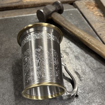 Brass Rim Stag Pewter Tankard | Brass Rim STAG Pewter Tankar Brass Rim Stag Pewter Tankard | Brass Rim STAG Pewter Tankar