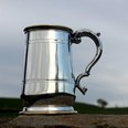 One Pint Hallam Pewter And Brass Jacobean Tankard brass jacobean hallam pewter tankard