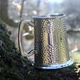Hammered One Pint Pewter Tankard Hammered One Pint Pewter Tankard