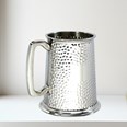Hammered One Pint Pewter Tankard