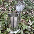 Lidded  One Pint Pewter Tankard