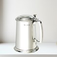 Lidded One Pint Pewter Tankard Lidded One Pint Pewter Tankard