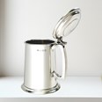 Lidded One Pint Pewter Tankard Lidded One Pint Pewter Tankard