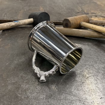 Thistle Handle One Pint Pewter Tankard