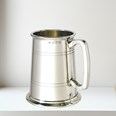 Double Lined Glass Base One Pint Heavy Pewter Tankard Double Lined Glass Base One Pint Heavy Pewter Tankard