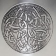 6oz Pewter Celtic Circle Kidney Hip Flask Pewter Celtic circle pattern