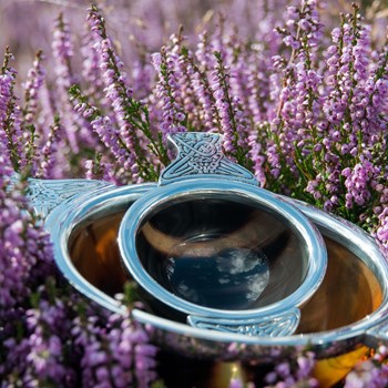 100mm Horn And Pewter Quaich 100mm Horn And Pewter Quaich