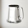 Lined Square Handle Baby Pewter Quarter Pint Mug Lined Square Handle Baby pewter quarter pint Mug