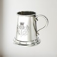 Thistle Stamp Quarter Pint Pewter Baby Mug