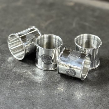 Set Of Four Charles Rennie Mackintosh Pewter Napkin Rings Set Of Four Charles Rennie Mackintosh Pewter Napkin Rings
