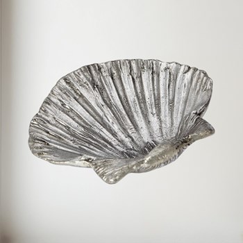 Cast Pewter Scallop Shell Ornament